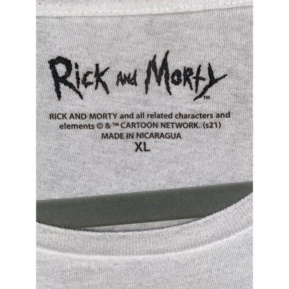 RICK & MORTY Open Your Eyes White T-SHIRT Mens XL - Picture 3 of 4
